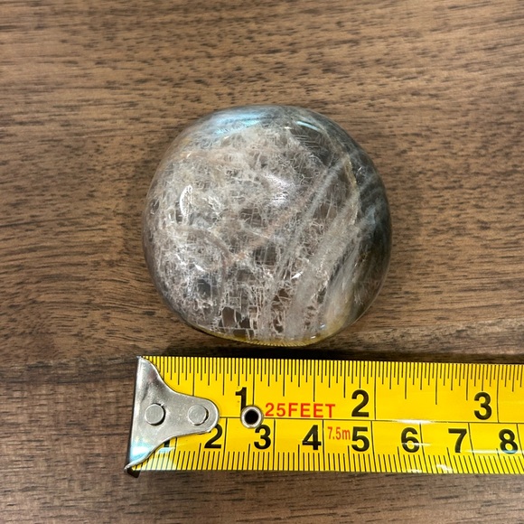 Black Moonstone Palm Stone - Picture 3 of 3